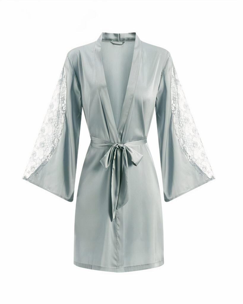 Ensemble nuisette et kimono vert d'eau pour femme • Miss Kimono