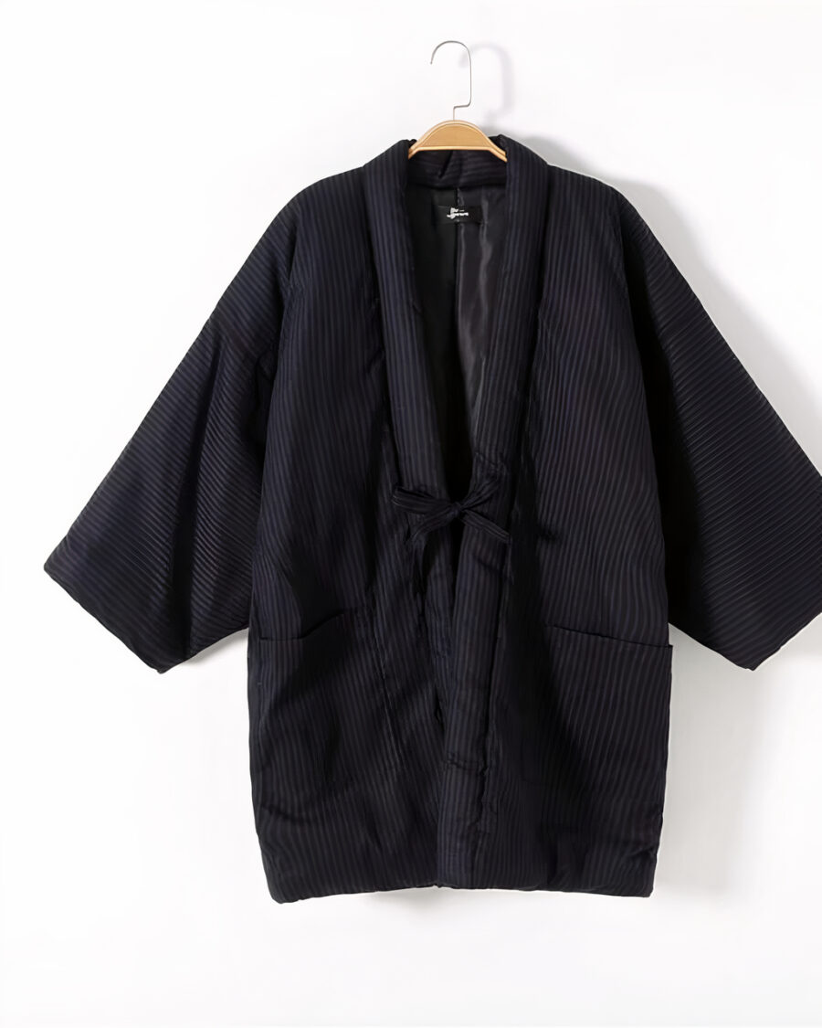 Kimono polaire noir et bleu pour femme kimono polaire noir et bleu pour femme 5