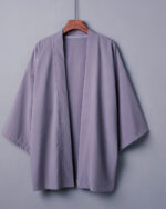 Veste kimono femme ample uni aubergine
