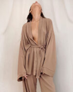 Tunique de plage femme ensemble style pyjama