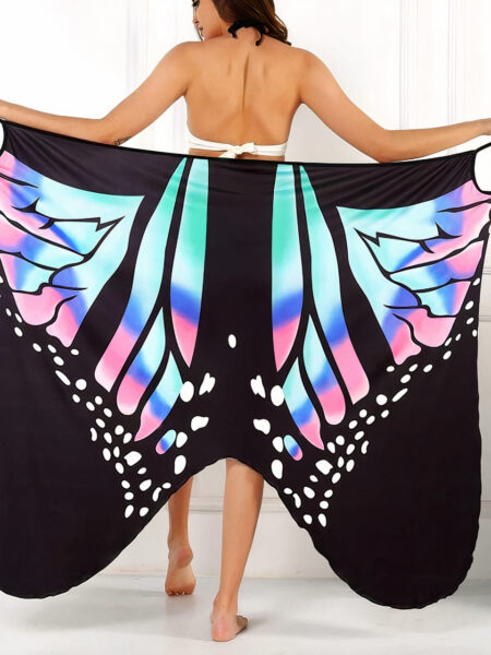 Tunique de plage femme de bain imprimée papillon