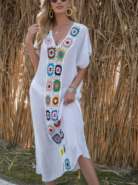 Tunique de plage femme longue légère style bohème