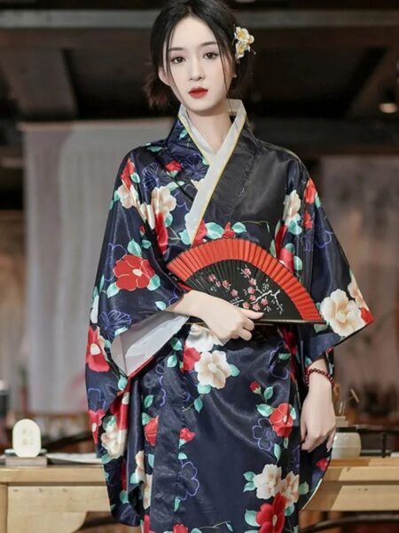 Kimono long femme style yukata traditionnel